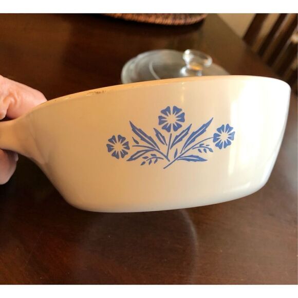 CORNING WARE - 🎉HP🎉 Vintage Cornflower 1-Pint Menuette Pan w/Lid & Handle. - Picture 3 of 8
